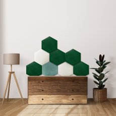 Smaragdová sametová zástěna hladká