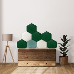 Malachitový čalúnený panel hladký