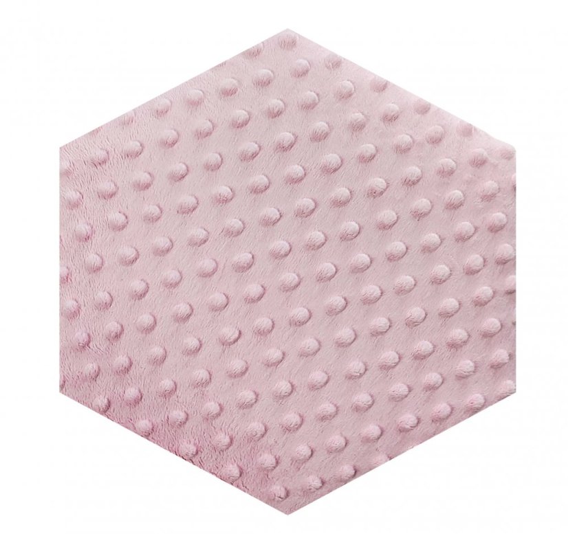 Bledě růžový minky čalouněný panel