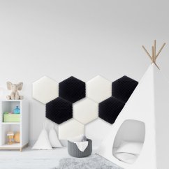 Černý čalouněný panel hladký