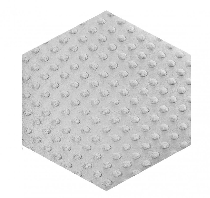 Světle šedý minky čalouněný panel