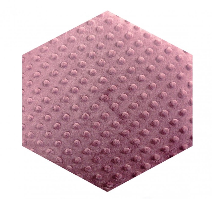 Starorůžový minky čalouněný panel