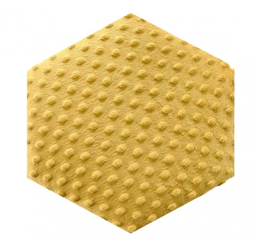 Žltý minky čalúnený panel