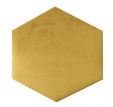 Hořčicová sametová zástěna hladká