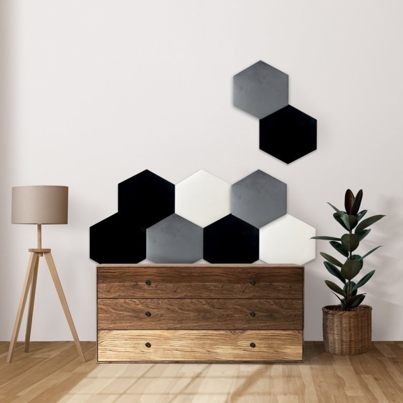 Tmavosivá zamatová zástena hladká